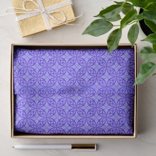 Papier Mousseline Bright Purple Filigree Pattern (Cadeau)