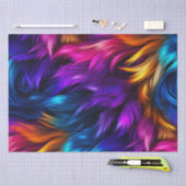 Papier Mousseline Bright Rainbow fausse texture de fourrure monstre (Artisanat)