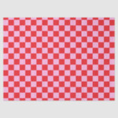 Papier Mousseline Bright Red and Light Pink Checkered (Recto)
