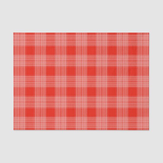 Papier Mousseline Bright Red Plaid Pattern (Recto)