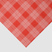 Papier Mousseline Bright Red Plaid Pattern (Détail)