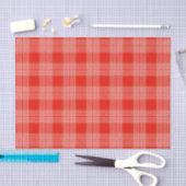 Papier Mousseline Bright Red Plaid Pattern (Artisanat)