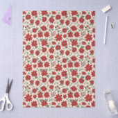 Papier Mousseline Bright Red Poinsettias (Artisanat)