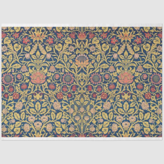 Papier Mousseline Bright Violet and Columbine (par William Morris) (Recto)