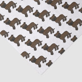 Papier Mousseline Brindle Anglais Staffie Cute Cartoon Chien Motif (Détail)