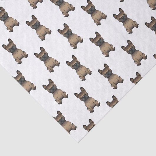 Papier Mousseline Brindle French Bulldog / Frenchie Cute Chien Motif (Détail)