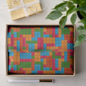 Papier Mousseline Brique de construction colorée (Cadeau)