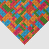 Papier Mousseline Brique de construction colorée (Détail)