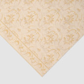 Papier Mousseline Brocade couleur beige Damas fleurit sur découpage  (Détail)