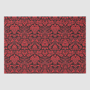 Papier Mousseline Brocade de Noël rouge foncé