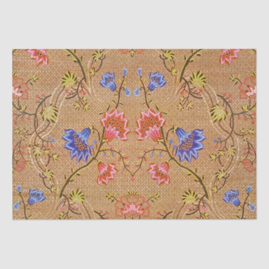 Papier Mousseline Brocade en or rouge impériale de Nanjing (Recto)