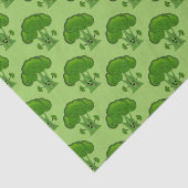 Papier Mousseline Brocoli vert heureux (Détail)