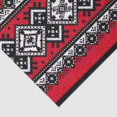 Papier Mousseline Broderie rouge (Détail)