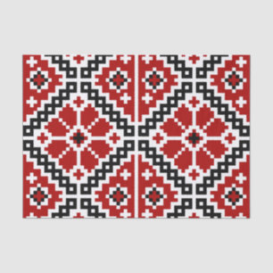 Papier Mousseline Broderie ukrainienne