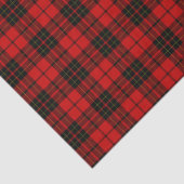 Papier Mousseline Brodie tartan rouge noir plaid (Détail)
