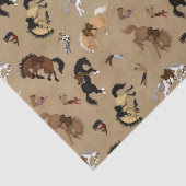 Papier Mousseline Broncs et Cowboys (Détail)