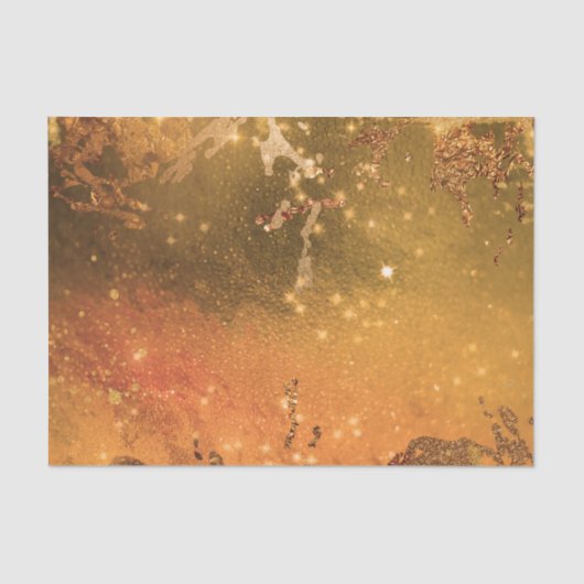 Papier Mousseline Bronze De Cuivre Abstrait Sparkly Moderne Glam Chi (Recto)