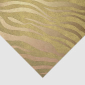 Papier Mousseline Bronze d'or Zebra Print Jungle Safari Glam (Détail)