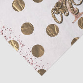 Papier Mousseline Bronze Pois Rose Or ONE 1 1er anniversaire (Détail)