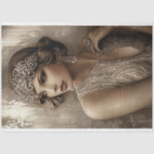 Papier Mousseline Bronze Roar, Gatsby Flapper Glamor Portrait (Recto)