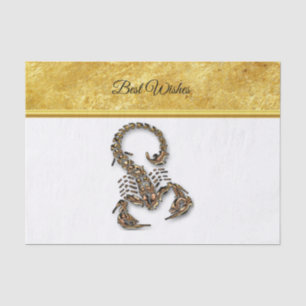 Papier Mousseline Bronze scorpion poisoneux insecte très venimeux