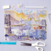 Papier Mousseline Brooklyn Bridge (New York) (par John Marin) (Artisanat)