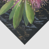 Papier Mousseline Brosse à fond rose et découpage à fleurs (Détail)