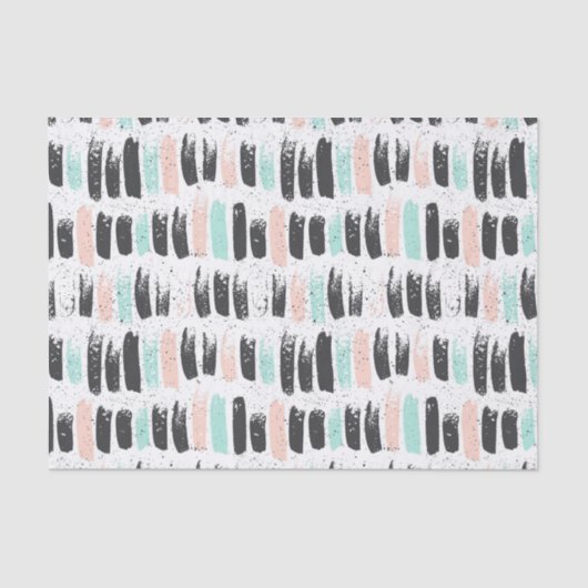 Papier Mousseline Brosses et motif de courses d'encre (Recto)