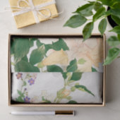 Papier Mousseline Browallia & Hibiscus Fleurs - Bois japonais (Cadeau)