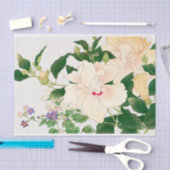 Papier Mousseline Browallia & Hibiscus Fleurs - Bois japonais (Artisanat)