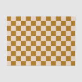 Papier Mousseline Brown and beige checkerboard pattern (Recto)