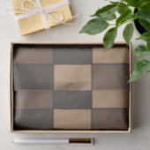 Papier Mousseline Brown Checkers (Cadeau)