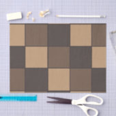 Papier Mousseline Brown Checkers (Artisanat)
