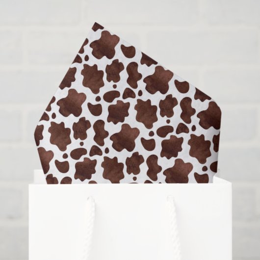 Papier Mousseline Brown Cow Print Tissue Paper (Sac cadeau)