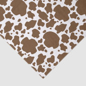 Papier Mousseline Brown Cow Spots Faux Cowhide Motif (Détail)