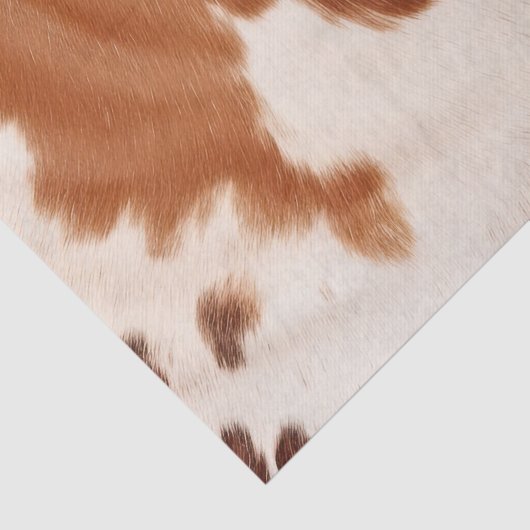 Papier Mousseline Brown Cream Cowhide Western (Détail)