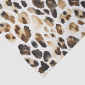 Papier Mousseline Brown Crème léopard animal (Détail)