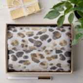 Papier Mousseline Brown Crème léopard animal (Cadeau)