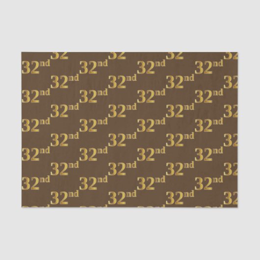 Papier Mousseline Brown, Faux Gold 32e (Trente-Seconde) (Recto)