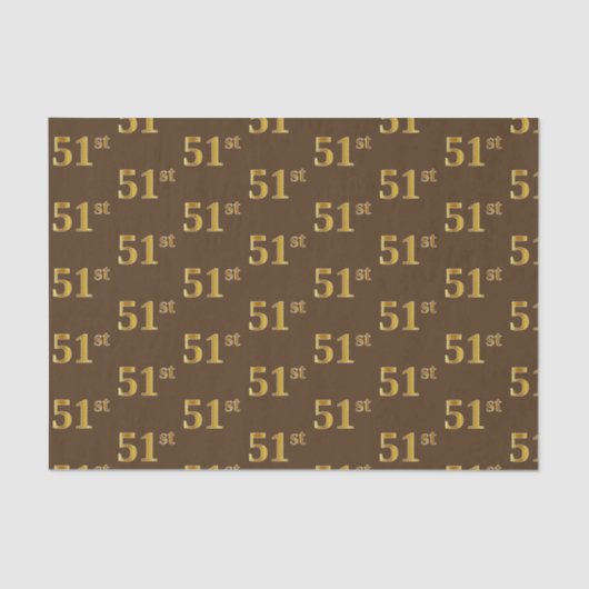 Papier Mousseline Brown, Faux Gold 51st (Cinquante et unième) (Recto)