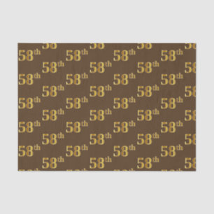 Papier Mousseline Brown, Faux Gold 58e (Cinquante-huitième)