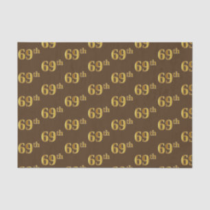 Papier Mousseline Brown, Faux Gold 69e (Soixante-Neuvième)