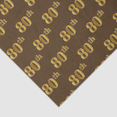 Papier Mousseline Brown, Faux Gold 80th (Eighantième) Event (Détail)