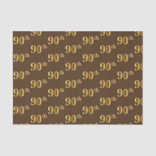Papier Mousseline Brown, Faux Gold 90e (Ninetieth) (Recto)