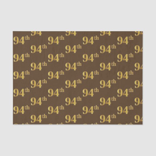 Papier Mousseline Brown, Faux Gold 94e (Quatre-vingt-quatorzième) (Recto)