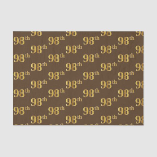 Papier Mousseline Brown, Faux Gold 98e (Quatre-vingt-dix-huitième) (Recto)