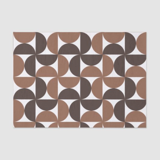 Papier Mousseline Brown Motif moderne du milieu du siècle (Recto)