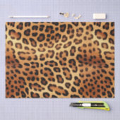 Papier Mousseline Brown noir Empreinte de léopard or (Artisanat)