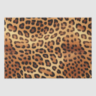 Papier Mousseline Brown noir Empreinte de léopard or