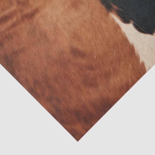 Papier Mousseline Brown Noir Noir Faux Cowhide (Détail)